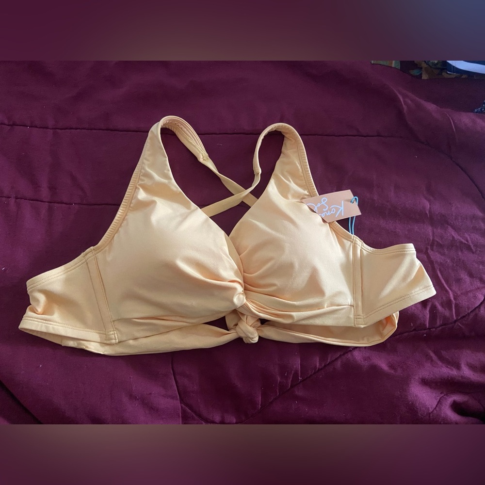 KONA SOL Melon Yellow Bikini Top